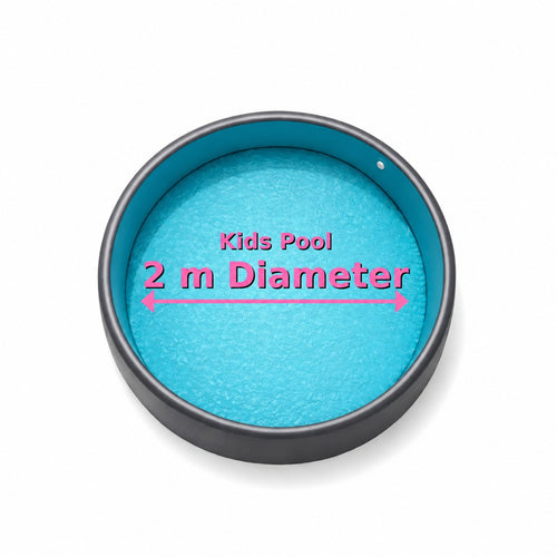 2m kids drop stitch pool top view showing 2m diameter