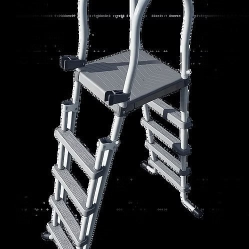 Drop stitch inflatable pool ladder